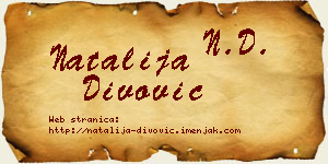 Natalija Divović vizit kartica